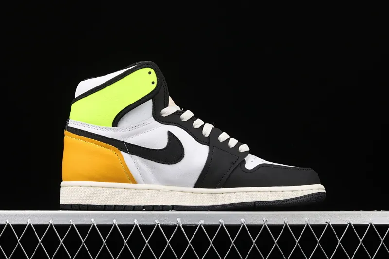 All categories Air Jordan Jordan series basketball shoes Air Jordan 1 High Air Jordan 1 Retro High OG AJ1 Joe 1 fluorescent yellow toe 555088-118
